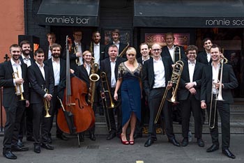 London City Big Band outside Ronnie Scott's2014